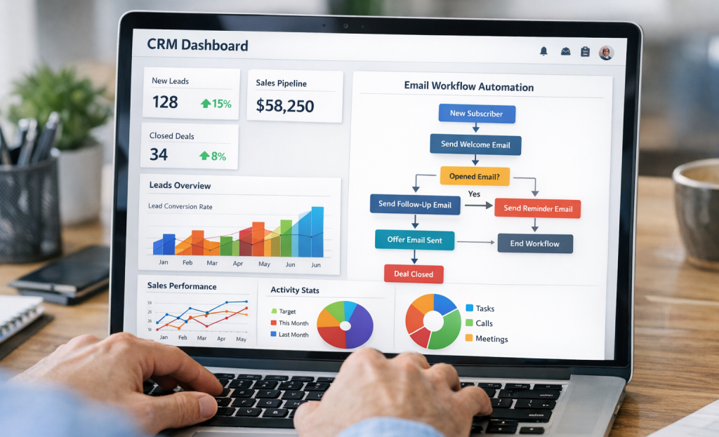 Email marketing integration dashboard connections