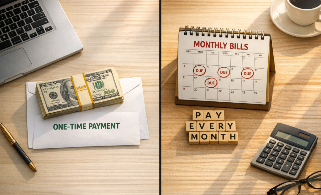 Lifetime deal versus monthly subscription comparison chart