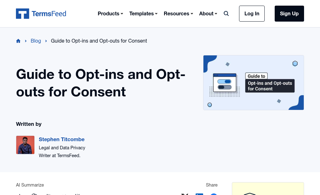 Consent checkbox on email signup form