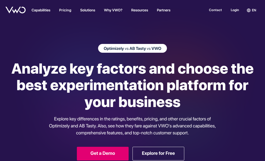 Free A/B testing tool interface screenshot
