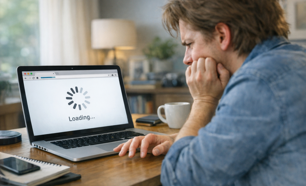 Slow loading website losing potential customers