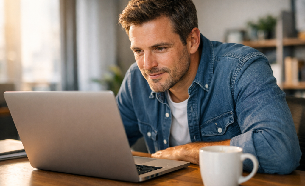 Person writing persuasive copy at desk