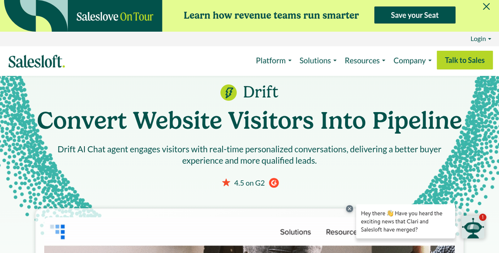 Sales pipeline dashboard with lead capture tools