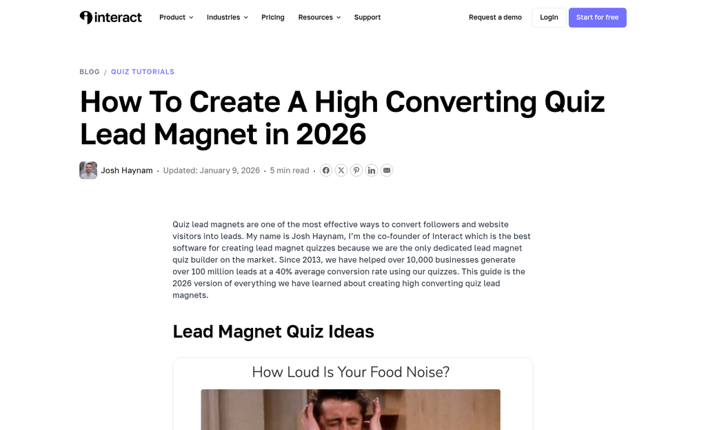 Marketer comparing lead magnet format options