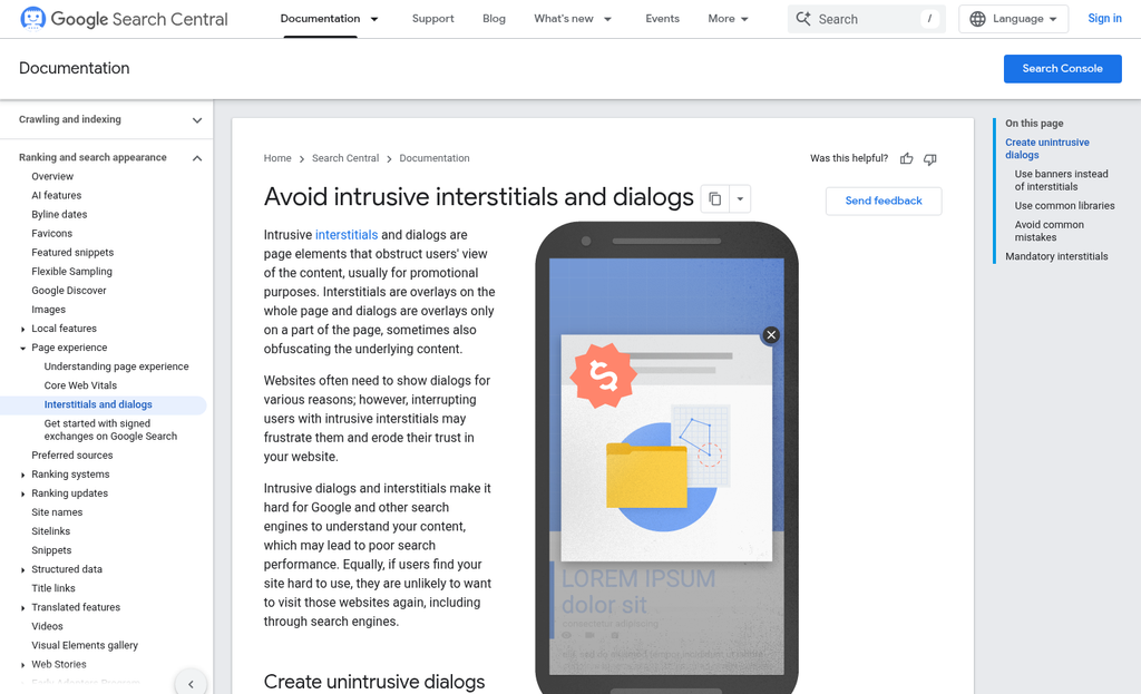 Mobile pop-up blocking user screen content