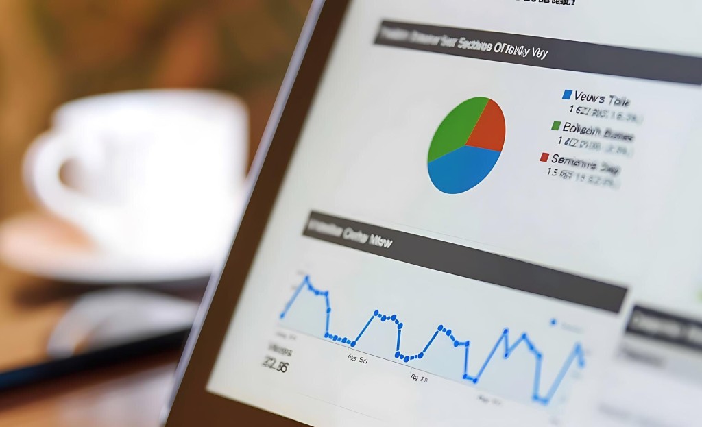 Person reviewing analytics dashboard on laptop