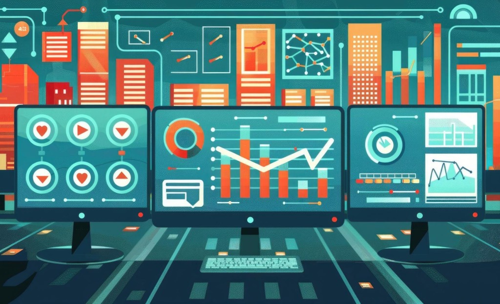 Analyst reviewing website traffic source data