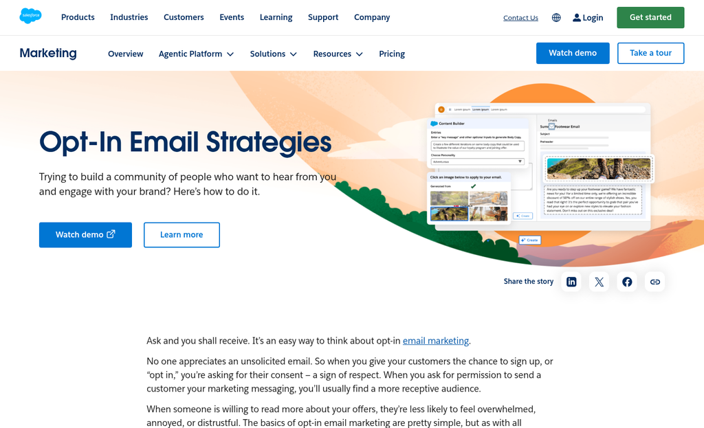 Email sign-up conversion rate statistics chart
