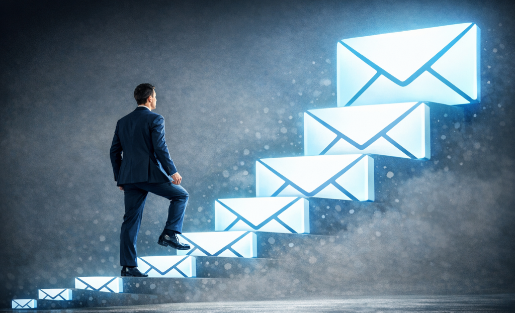 Person clicking email subscription confirmation button