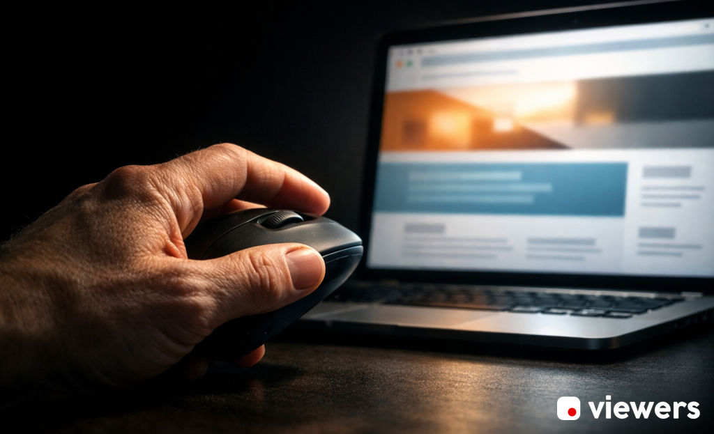 Cursor moving toward browser close button
