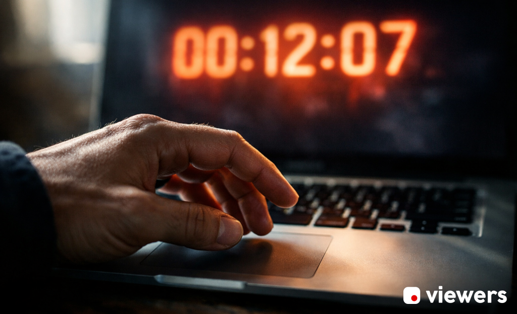 Countdown timer displaying limited time offer