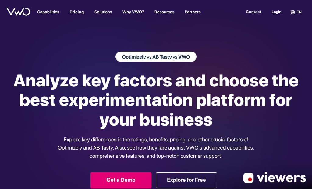 Free A/B testing tool interface screenshot