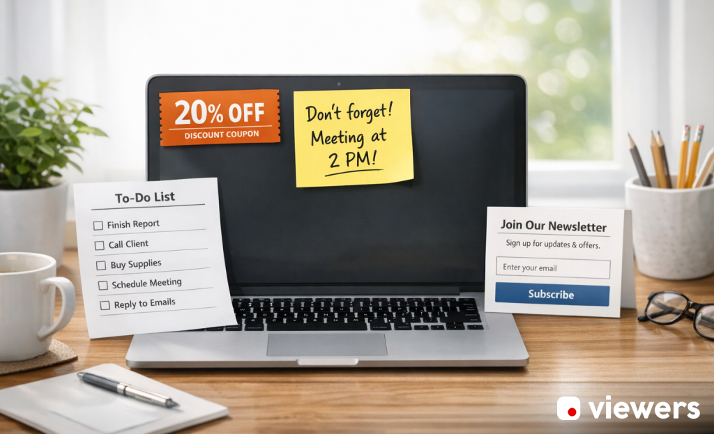 Lead magnet examples paired with sticky bars