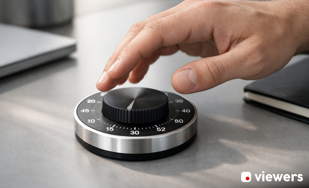 Countdown timer showing optimal popup delay window