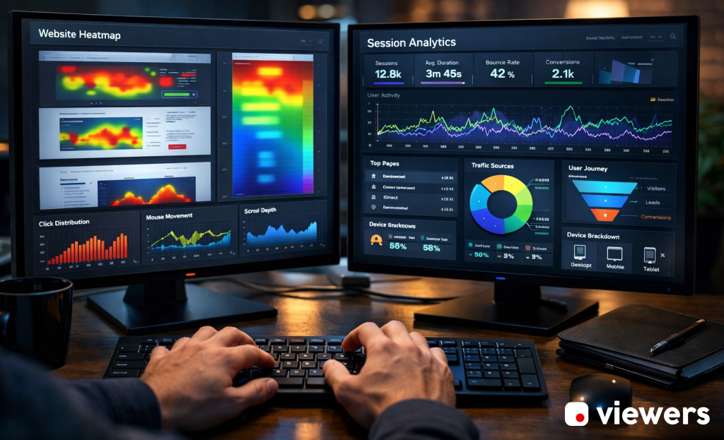 Conversion rate optimization dashboard with analytics tools