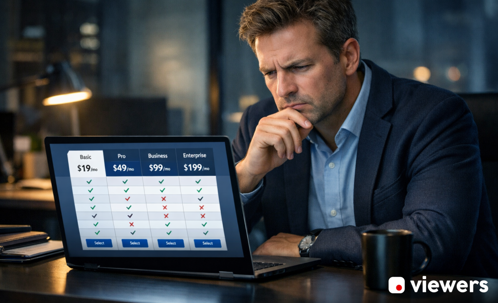 Warning signs on a landing page builder