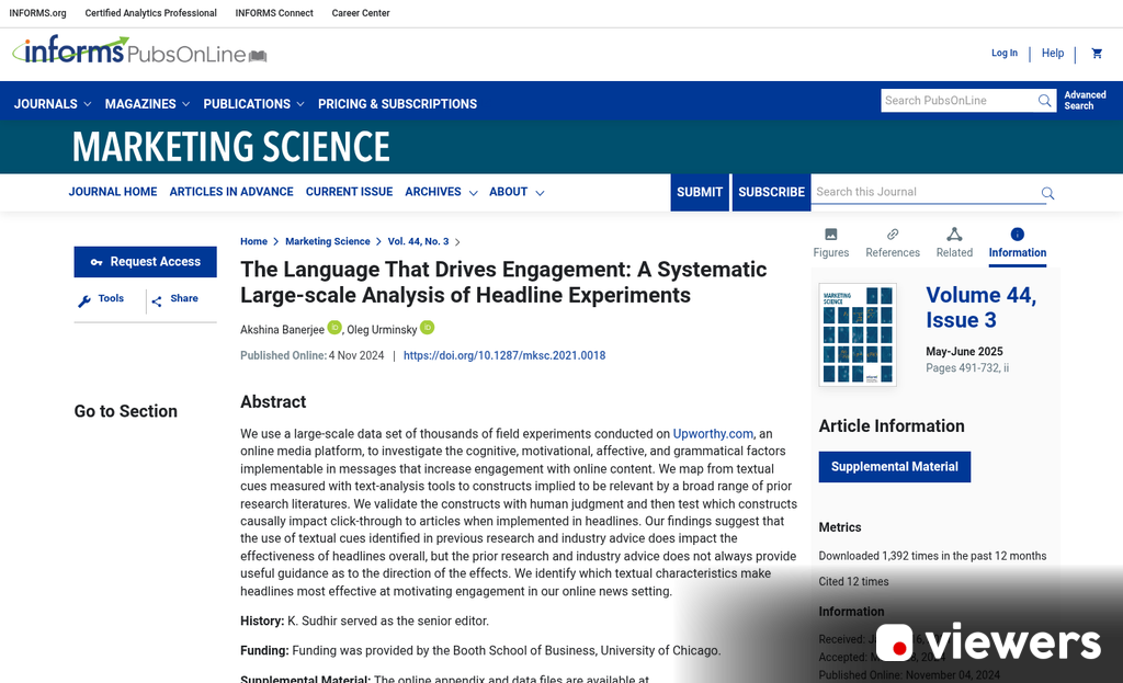 Scroll depth analytics dashboard showing page metrics